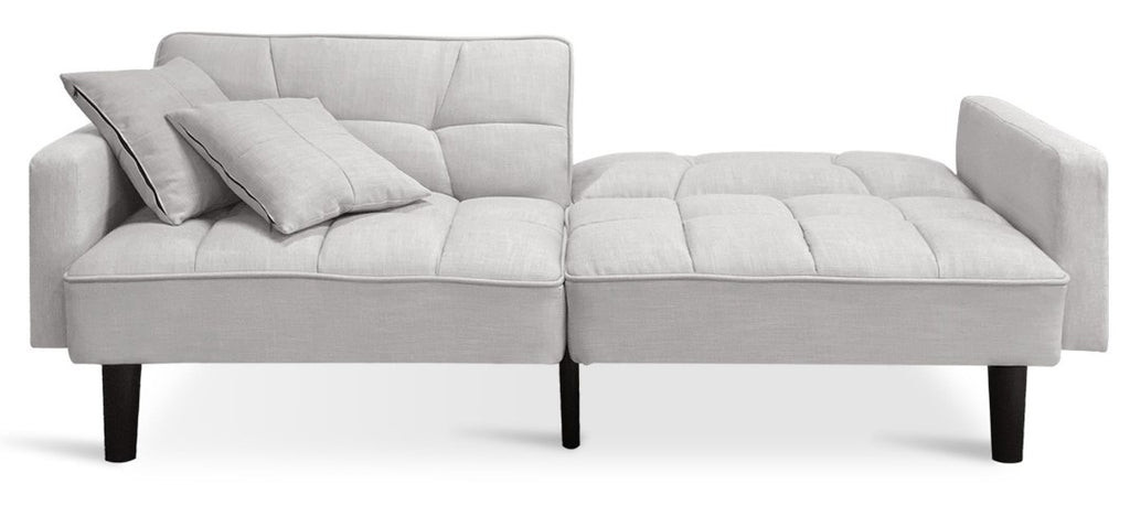Boston 3 Seater Sofa Bed - Oat White