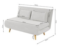 Hastings 2 Seater Fold-Out Sofa Bed - Grey