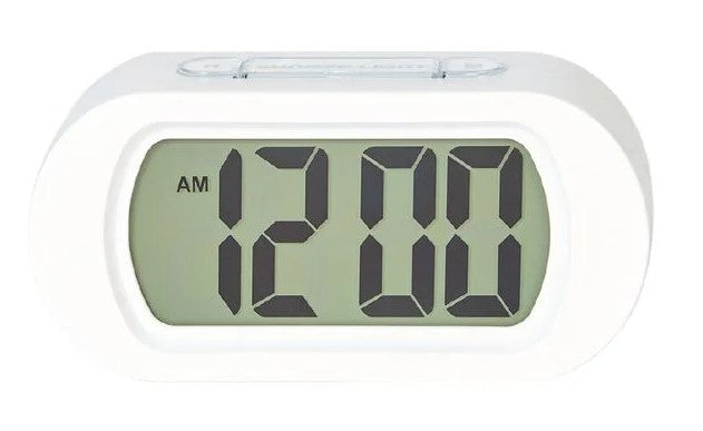 Living & Co Oval Alarm Clock White