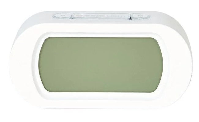 Living & Co Oval Alarm Clock White