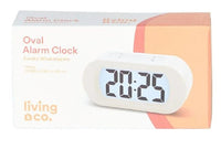 Living & Co Oval Alarm Clock White