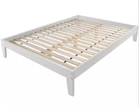 Sovo Wood Bed Frame - White -Queen size