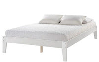 Sovo Wood Bed Frame - White -Queen size