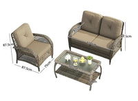 4pc Outdoor Sofa Set PE Rattan
