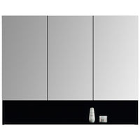 Mirror Cabinet 3 Door - Black, White, Forest Grain 90 x 80cm