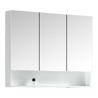 Mirror Cabinet 3 Door - Black, White, Forest Grain 90 x 80cm