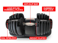 Pair Adjustable Dumbbells 40kg