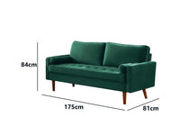 Velvet 3 Seater Sofa - 3 Colours