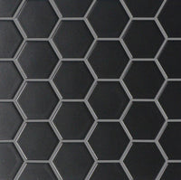 Classica Hexagon Black Matt Mosaic 295x256