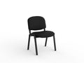 Conference & Visitor Chair, Black Fabric Seat & Back, Assembled