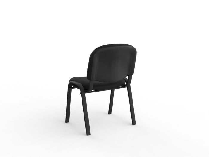Conference & Visitor Chair, Black Fabric Seat & Back, Assembled