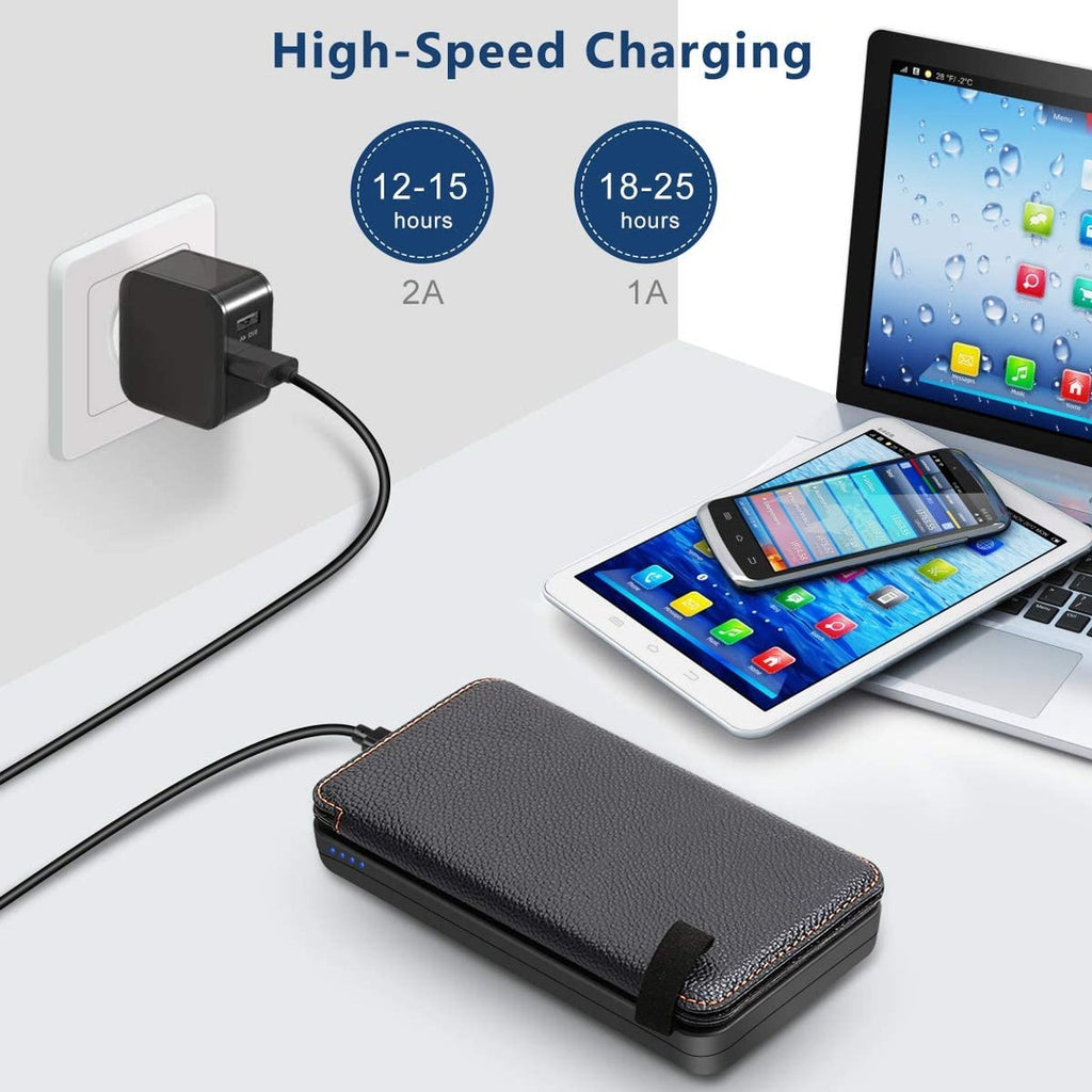 Solar Power Bank with 4 Panels 25000mAh