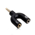 Headset Splitter Adapter, U Shape 3.5mm Y Splitter for Audio Stereo Headphone and MIC - Next Shipment