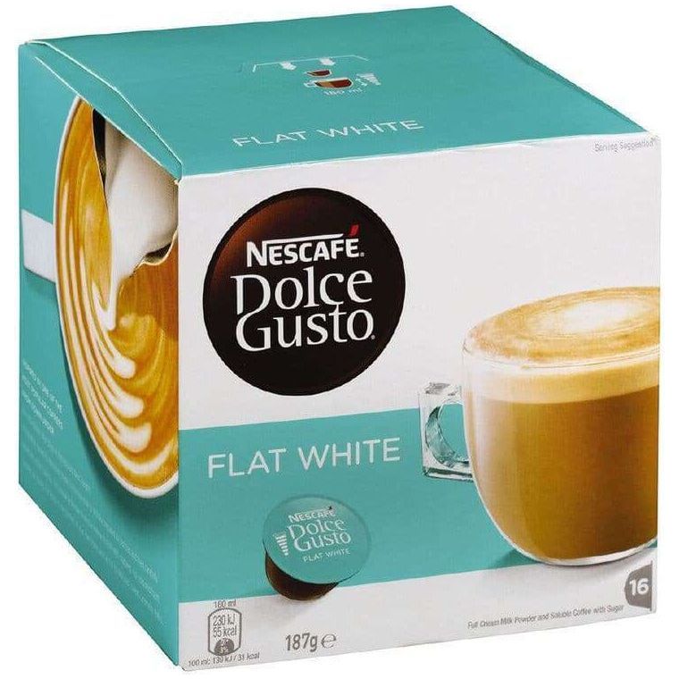 Nescafe Dolce Gusto Capsules Flat White 16 Pack - Next Shipment