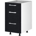 Kitchen Base Drawer Cabinet 450mm White or Black Woodgrain - Next Shipment