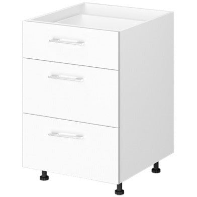 Kitchen Base Drawer Cabinet 450mm White or Black Woodgrain - Next Shipment