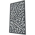 Protector Aluminium 1840 x 940mm Charcoal Large Leaf Framed Decorative Panel - Next Shipment