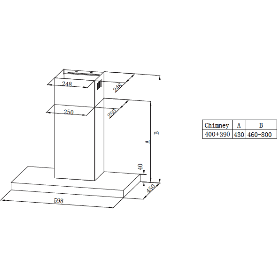 Midea 60cm T-Shape Rangehood Stainless Steel 60M17(SS) - Next Shipment