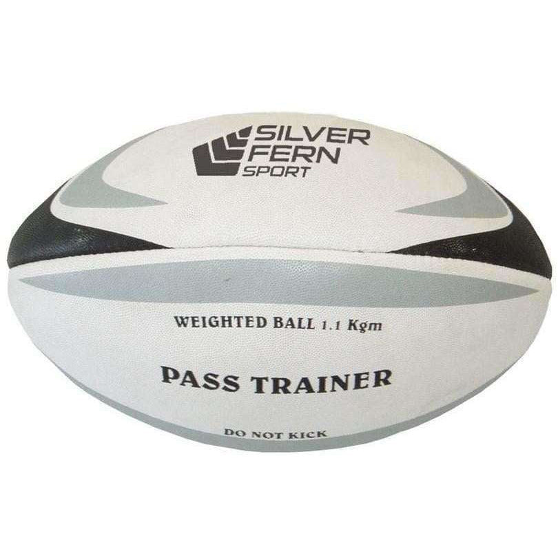 Rugby Ball - Silver Fern Weighted Pass Trainer - Next Shipment
