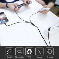 3 in 1 Charging USB Cable - Black, Silver, Red, Blue - Next Shipment