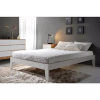 Double - Sovo Wood Bed Frame - Natural or White - Next Shipment