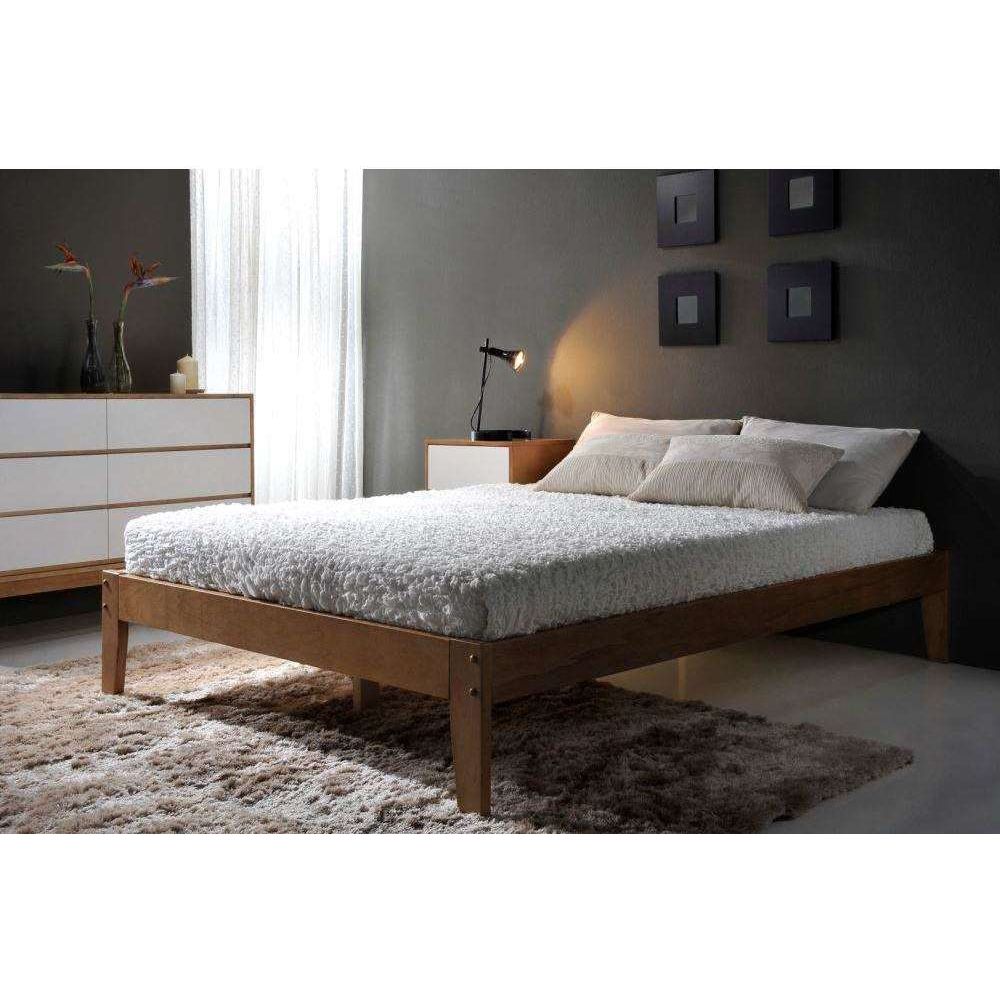 Super King - Sovo Wood Bed Frame - White or Natural - Next Shipment