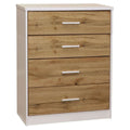 Tallboy 4 Drawer Takiwira White or Black - Next Shipment